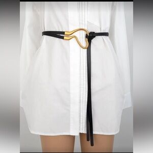 Elegant Black and Gold Belt